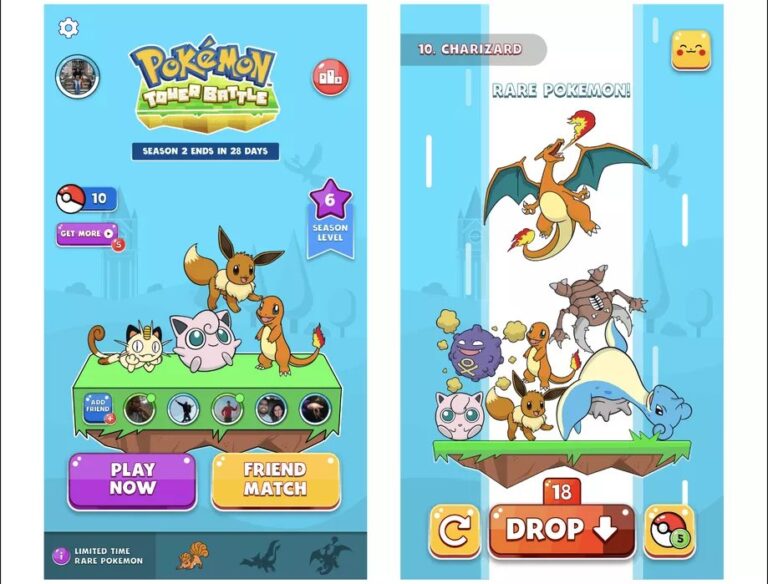 New Pokémon games: Build a tower of Pokémon